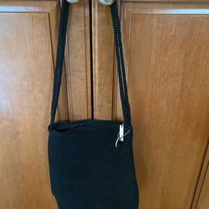 The Sak Black Crochet Bag